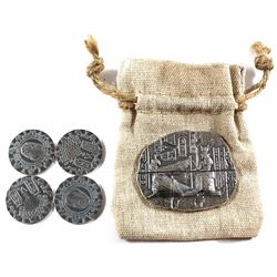 Monarch Precious Metals Egyptian Relic Goddess 2oz Fine Silver in Drawstring Cloth Bag & 4x 1/4oz Ki