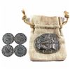 Image 1 : Monarch Precious Metals Egyptian Relic Goddess 2oz Fine Silver in Drawstring Cloth Bag & 4x 1/4oz Ki