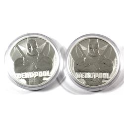 2018 Tuvalu $1 Marvel Series - Deadpool 1oz .9999 Silver Coins in Capsules. 2pcs (TAX Exempt)