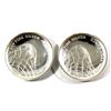 Image 2 : Monarch Precious Metals 1oz 3D Curved Soccer Ball .999 Fine Silver Rounds. 2pcs (TAX Exempt)
