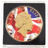 Image 2 : 2016 Great Britain 1oz .999 Fine Silver Coloured & Gilded Britannia in Capsule (TAX Exempt)