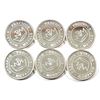 Image 2 : Monarch Precious Metals 1/2oz .999 Fine Silver Butterfly Rounds. 6pcs (TAX Exempt)