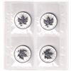 Image 1 : Sealed Plastic Sheet of 2007 Canada 1oz Pig Privy .9999 Fine Silver Maple Leafs (coins have light to