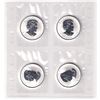 Image 2 : Sealed Plastic Sheet of 2007 Canada 1oz Pig Privy .9999 Fine Silver Maple Leafs (coins have light to
