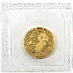 2020 China 100Y 8 Gram .999 Fine Gold Panda in Sealed Mint Plastic (TAX Exempt)