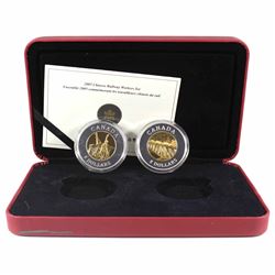 2005 Canada $8 Chinese Railway Workers Fine Silver 2-Coin Set (case has a surface tear & missing out