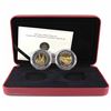 Image 1 : 2005 Canada $8 Chinese Railway Workers Fine Silver 2-Coin Set (case has a surface tear & missing out