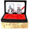 Image 1 : 1998 Canada $5 60th Anniversary of Norman Bethune in China Fine Silver 2-coin Set (the Chinese coin 