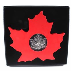 2015 $20 The Canadian Maple Leaf - Maple Leaf Shaped Fine Silver (TAX Exempt)