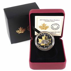 2017 Canada $25 Timeless Icons - Piedfort Fine Silver Gold Plated Coin (outer sleeve unglued on one 