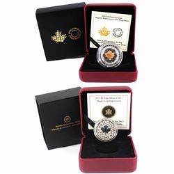 2013 Canada $3 Maple Leaf Impression & 2016 $20 Majestic Maple Leaves with Drusy Stone Fine Silver C