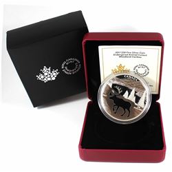 2017 Canada $30 Endangered Animal Cut-Out - Woodland Caribou Fine Silver Coin (TAX Exempt)