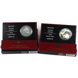 2005 & 2006 Canada $20 Tall Ships Series Fine Silver Coins - 2005 3-Masted Ship & 2006 Ketch. 2pcs (