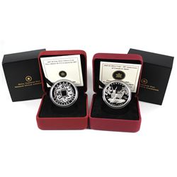 2007 Canada $8 Fine Silver Chinese Square Hole Coin & 2009 $5 80th Anniversary of Canada in Japan Si