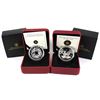 Image 1 : 2007 Canada $8 Fine Silver Chinese Square Hole Coin & 2009 $5 80th Anniversary of Canada in Japan Si