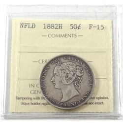 1882H Newfoundland 50-cent ICCS Certified F-15