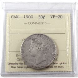 1900 Canada 50-cent ICCS Certified VF-20