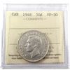 Image 1 : 1948 Canada 50-cent ICCS Certified VF-30