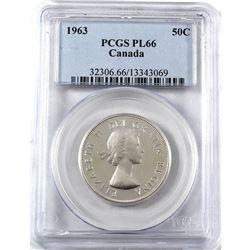 1963 Canada 50-cent PCGS Certified PL-66 (Heavy Cameo not listed)