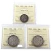 Image 1 : 1899 Newfoundland 20-cent Large 9's ICCS Certified VF-20, 1899 Newfoundland 50-cent Wide 9's ICCS F-