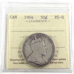 1904 Canada 50-cent ICCS Certified VG-8