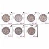 Image 1 : 1941-1947 Canada 50-cent in EF Condition (scratched or cleaned). 7pcs