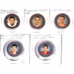 NHL Coloured Token Lot - Brent Seabrook 2010 Olympics, Drew Doughty 2010 Olympics, Glenn Hall NHL Le