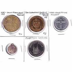 Lot of Religious Tokens - 1845-1937 Saint Frere Andre Montreal, The Cathedral Church of St. John the