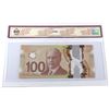 Image 2 : RADAR 2011 $100 BC-73c-N1-iii-N10-iii, Bank of Canada, Wilkins-Poloz, 3 Digit RADAR, 4 Cycle REPEATE