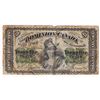 Image 1 : 1870 25c DC-1c, Dominion of Canada Note, Plain Series, Fine (Stains).