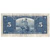 Image 2 : 1937 $5 BC-23b, Bank of Canada, Gordon-Towers, X/C0741958, Fine. Note contains some tears along the 