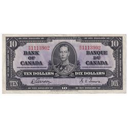 1937 $10 BC-24b, Bank of Canada, Gordon-Towers, R/D1113902, EF.