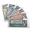 Image 1 : 1954 $1 to $20 Bank of Canada Notes - $1 BC-37a G/L Prefix AU, $2 BC-38b E/U Prefix AU, $2 BC-38b K/