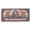 Image 1 : 1937 $2 BC-22c, Bank of Canada, Coyne-Towers, K/R0335915, Fine. Note contains some tears and a hole 