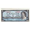 Image 1 : Error! 1954 $5 BC-39b Bank of Canada Note with Cut Out of Register Error, VF. The note contains appr