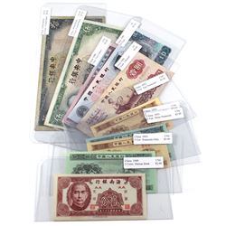 Lot of 1936-1980 China Banknotes VG-F to UNC (6 notes are UNC). 10pcs