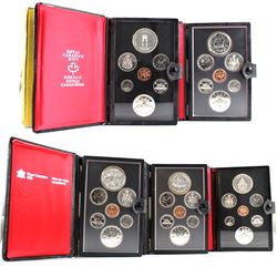 *1976-1980 Canada Double Dollar Sets (Silver Dollars may be toned & 1978 plastic is cracked on the b