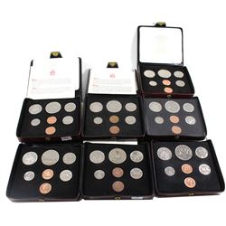 *1973-1979 Canada Specimen Double Penny Sets (some coins may be toned & 1977 missing COA). 7pcs