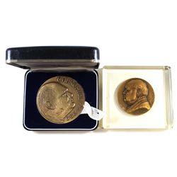 Sir Winston Churchill 1944 Bronze Medallion 63mm with Original Vintage case (designed by Oscar Nemon
