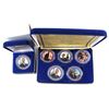 Image 1 : Barack Obama Moments in History Commemorative Coloured Silver Plated issues. 6pcs