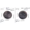 Image 1 : Scarce 2011 & 2012 Royal Canadian Mint Tokens with Loonie Design. 2pcs