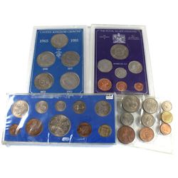 Estate Lot of Various Great Britain Coin Sets. You will receive a 1953 9-coin set, 1953 10-coin set,