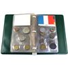 Image 1 : 11x World Coin Sets in Plastic Pages Contained in a Small Green Binder. You will receive coin sets f