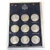 Image 1 : Rome, Italy Vatican 9-coin Pope Commemorative Coin Set Featuring Leo XIII, Pius X, Benedictus XV, Pi