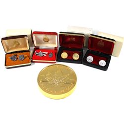 Lot of Royal Canadian Mint Commemorative Items. You will receive a pair of Sterling Silver cufflinks