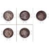 Image 2 : Group Lot 5x Silver Victorian Great Britain Florins in Circ.