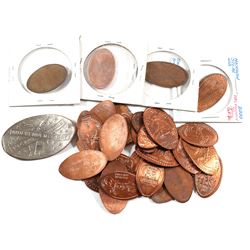 Group Lot of 30x Commemorative Pinch Pennies and 1x USA 50-cent Pinch Commemorating Independence day