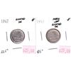 Image 1 : Error: 2x 1947 10-cent with Rotated Dies. 1947 in EF with an approximate 22.5 degree rotation and a 