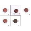 Image 2 : Error: 5x 1-cent with Clipped Planchets, lot includes 1963, 1968, 1977, 1978, 1980. Coins range from