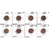 Image 1 : Error: 8x United States 1-cent with Clipped Planchets. Dates include: 1927, 1937, 1940, 1944, 2x 196